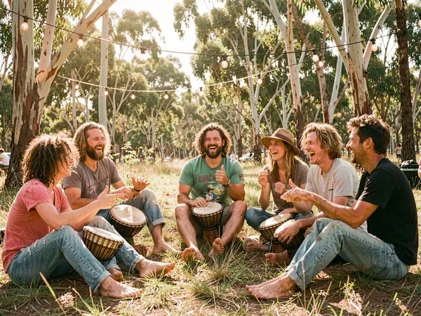 Evening Drum Circle at Taste of Love Tantra Festival Australia
