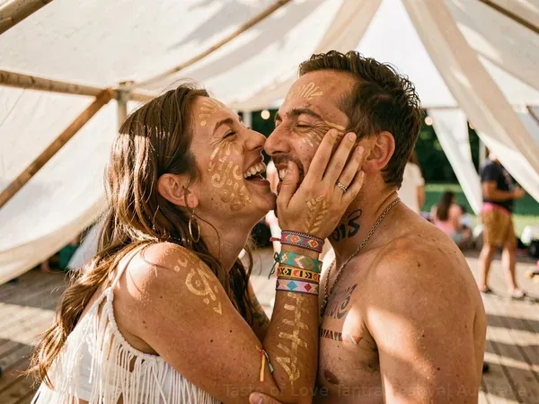 Couple Laughing at Taste of Love Tantra Festival Australia